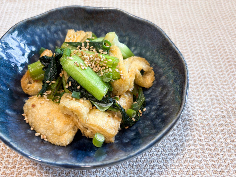 油あげと小松菜の炒め物