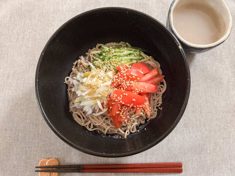 冷やしサラダごま蕎麦