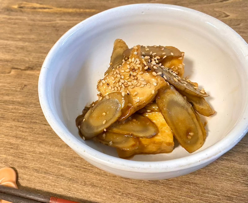 厚揚げとごぼうの甘辛炒め